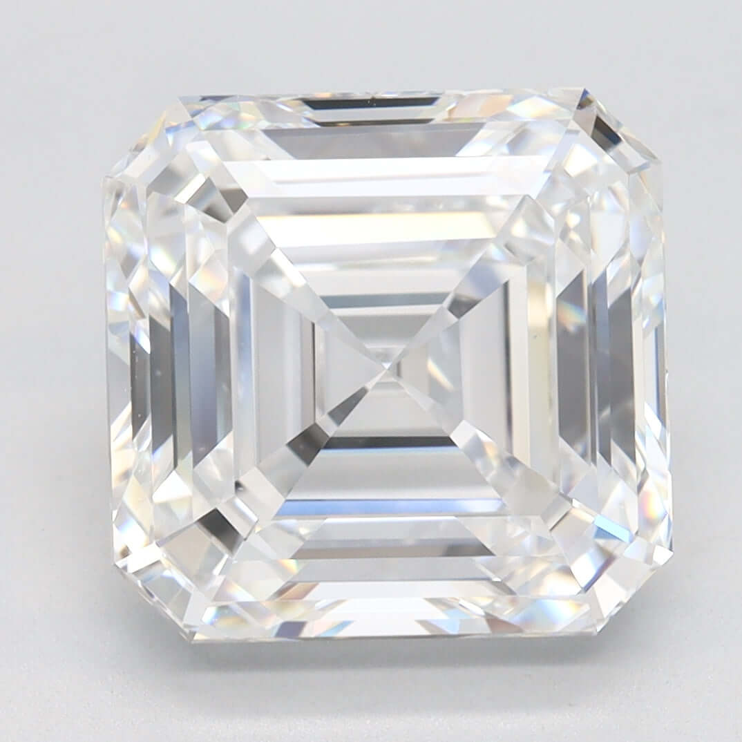 5.00 Carat D VVS1 Asscher Lab Diamond Front