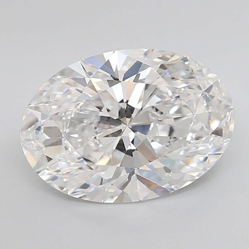 5.00 Carat D VVS1 Oval Lab Diamond Front