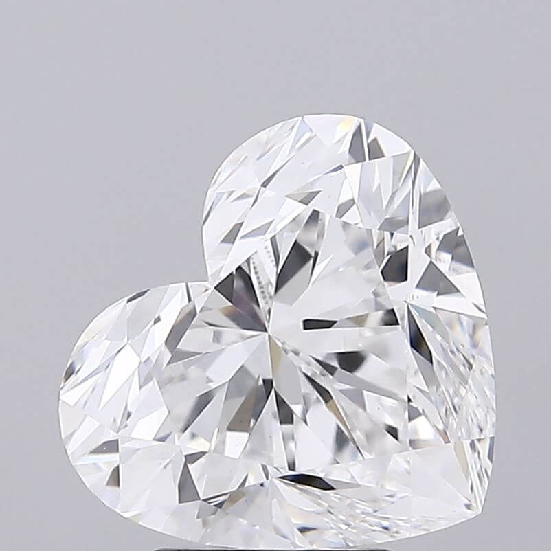 5.06 Carat D VVS1 Heart Lab Diamond Front