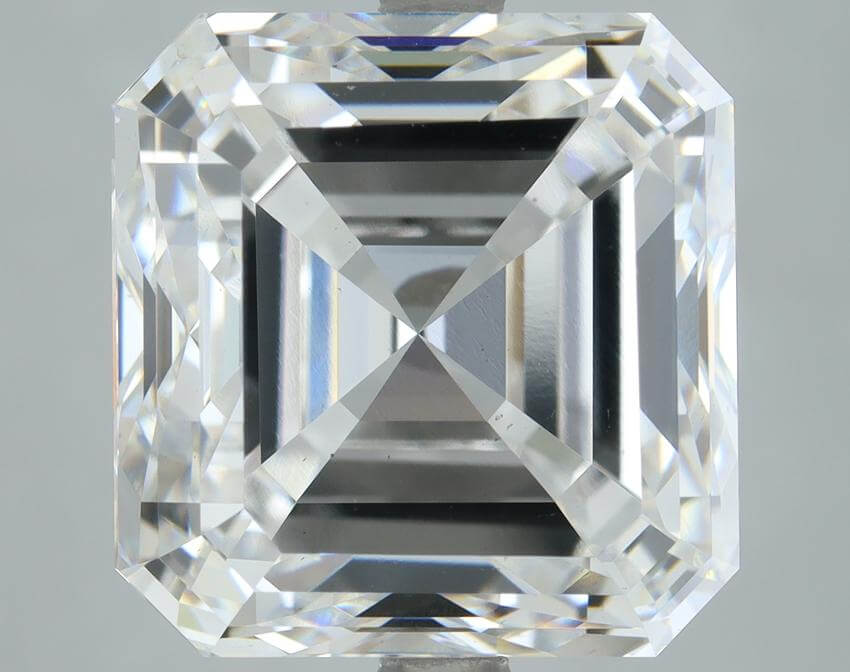 7.00 Carat E VS2 Asscher Lab Diamond Front