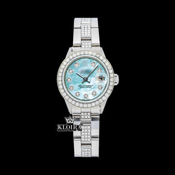 AquaLustre Moissanite Diamond Watch 14K Gold VVS 18 Carat 42mm Front