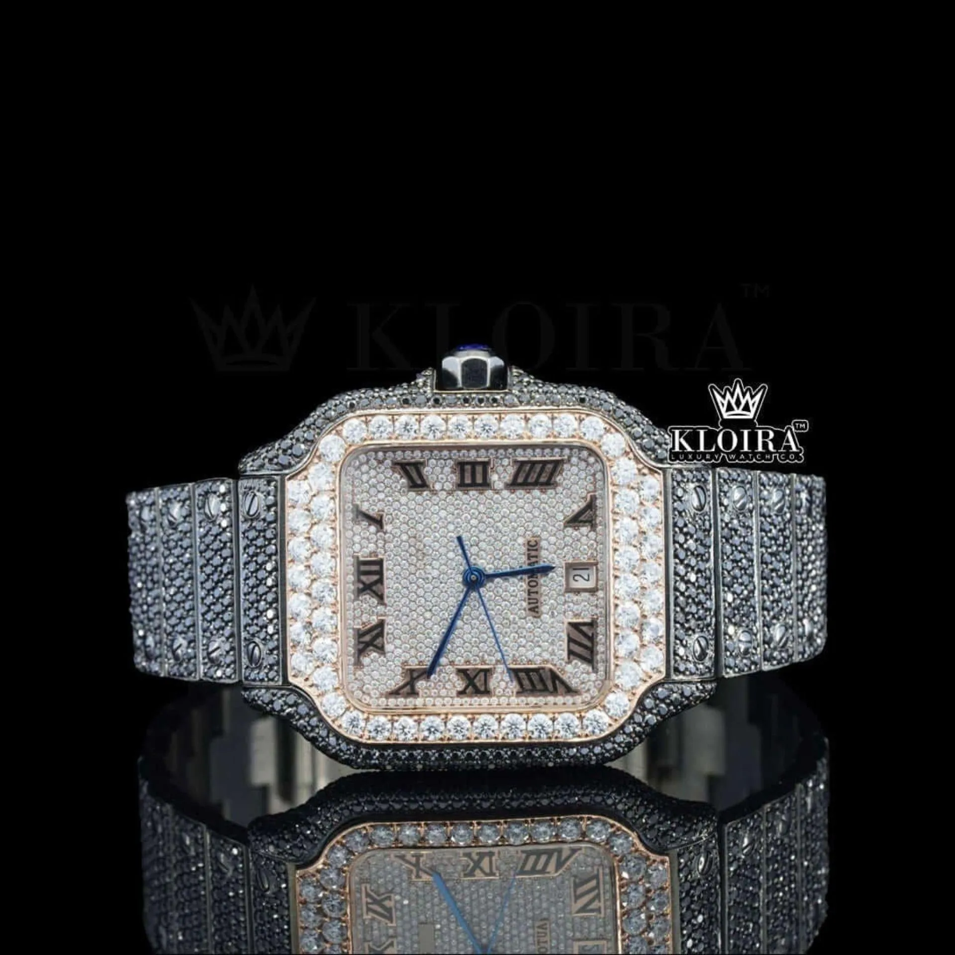 Cartier Moissanite VVS Moissanite 40MM Cartier Fully Iced Out Watch, Customized  main image 3