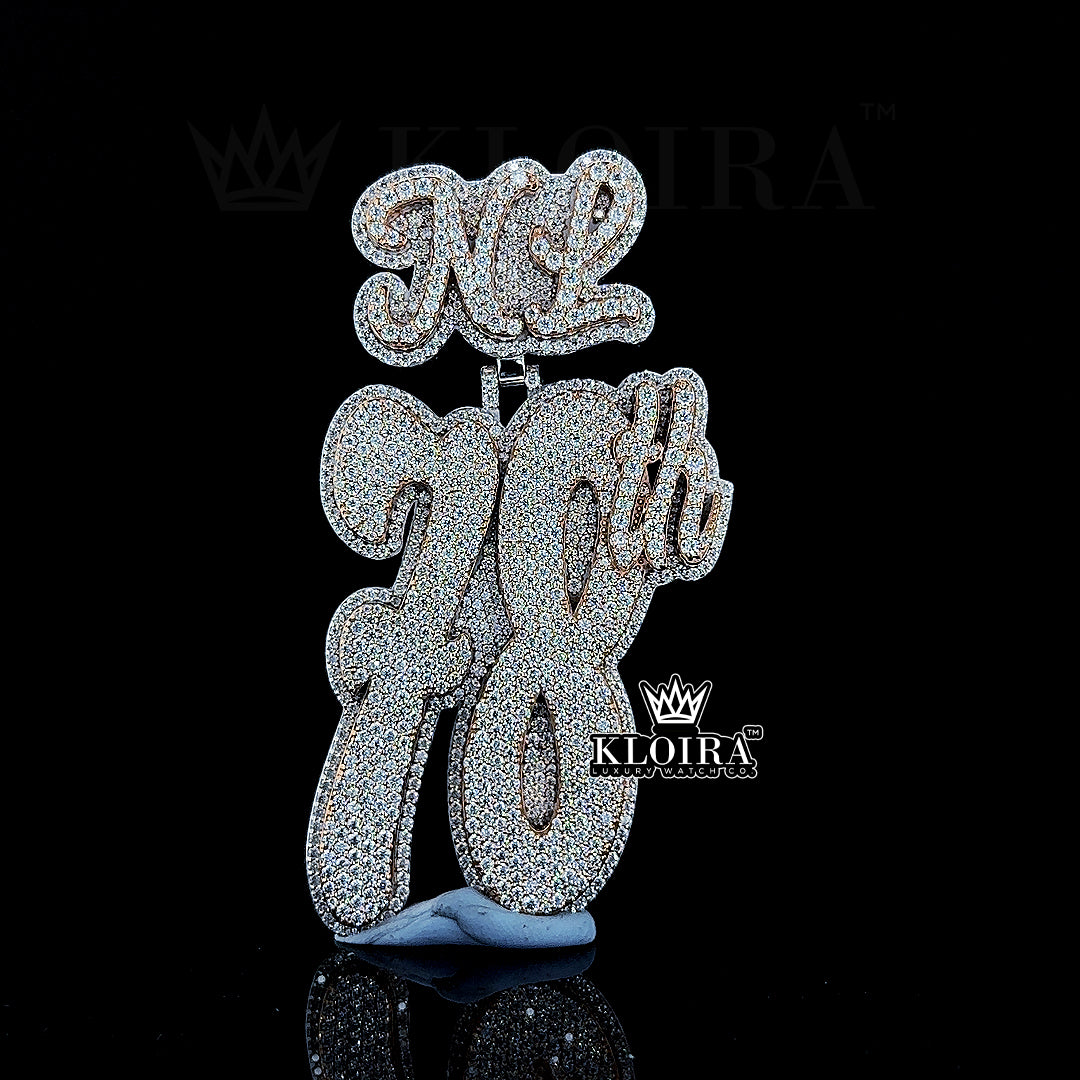 Blinged 78th Charm Pendant Front