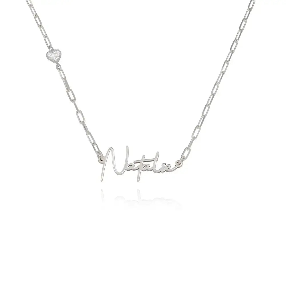 Custom Cursive Name Pendant Necklace in 14K Gold