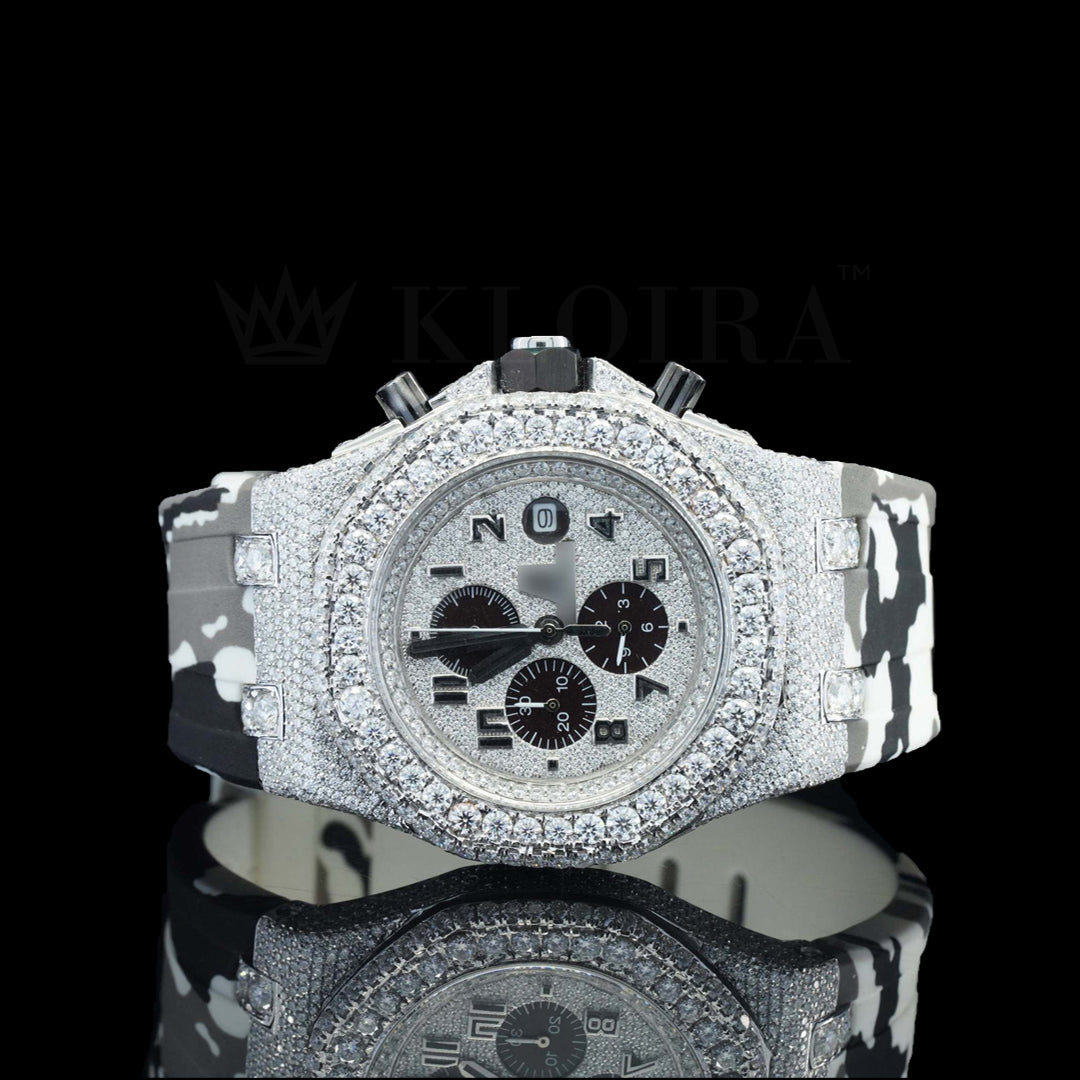 Mens silver and diamond watch clearance