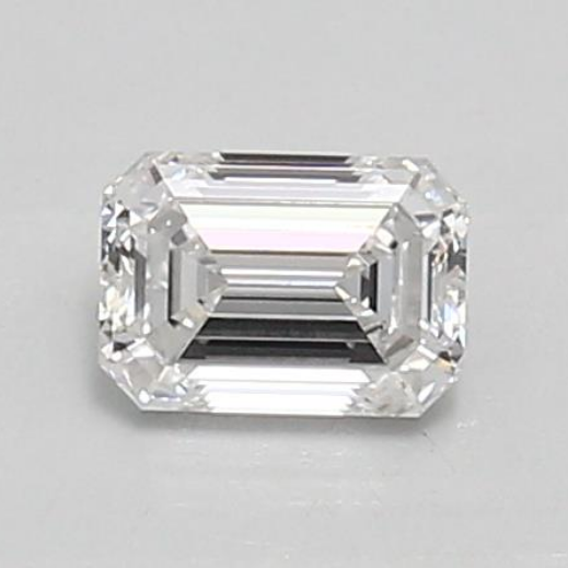0.58 Carat D VVS1 Emerald Lab Diamond Front