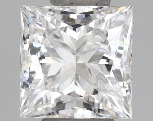 0.60 Carat E VVS2 Princess Lab Diamond Front