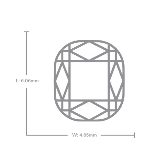 0.72 Carat E VS1 Cushion Lab Diamond Front