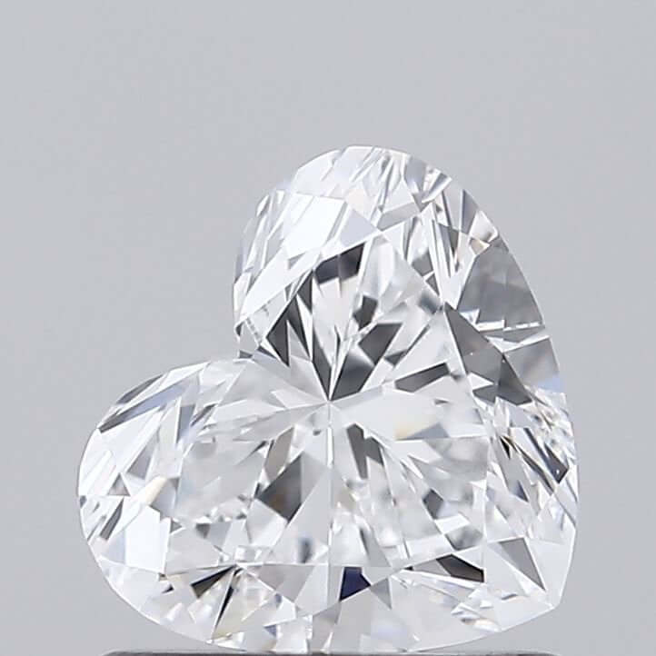 0.82 Carat D VVS2 Heart Lab Diamond Front