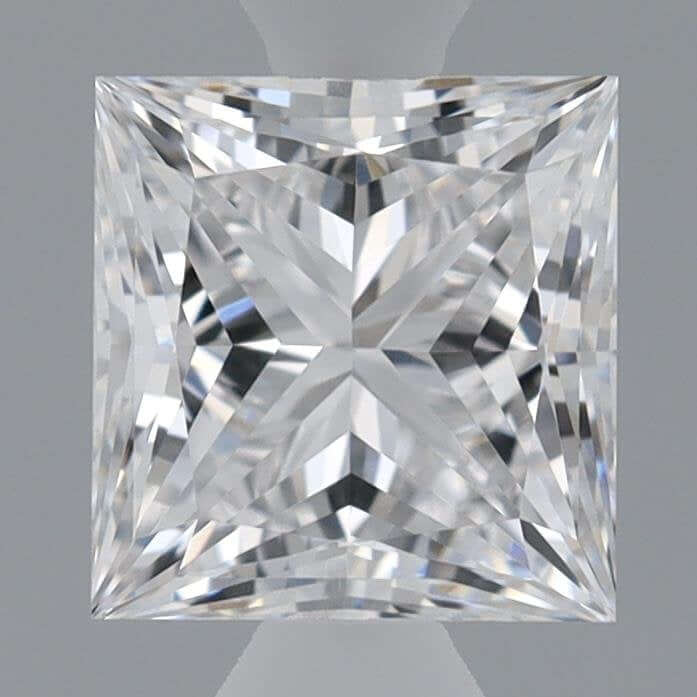 0.84 Carat E VVS2 Princess Lab Diamond Front