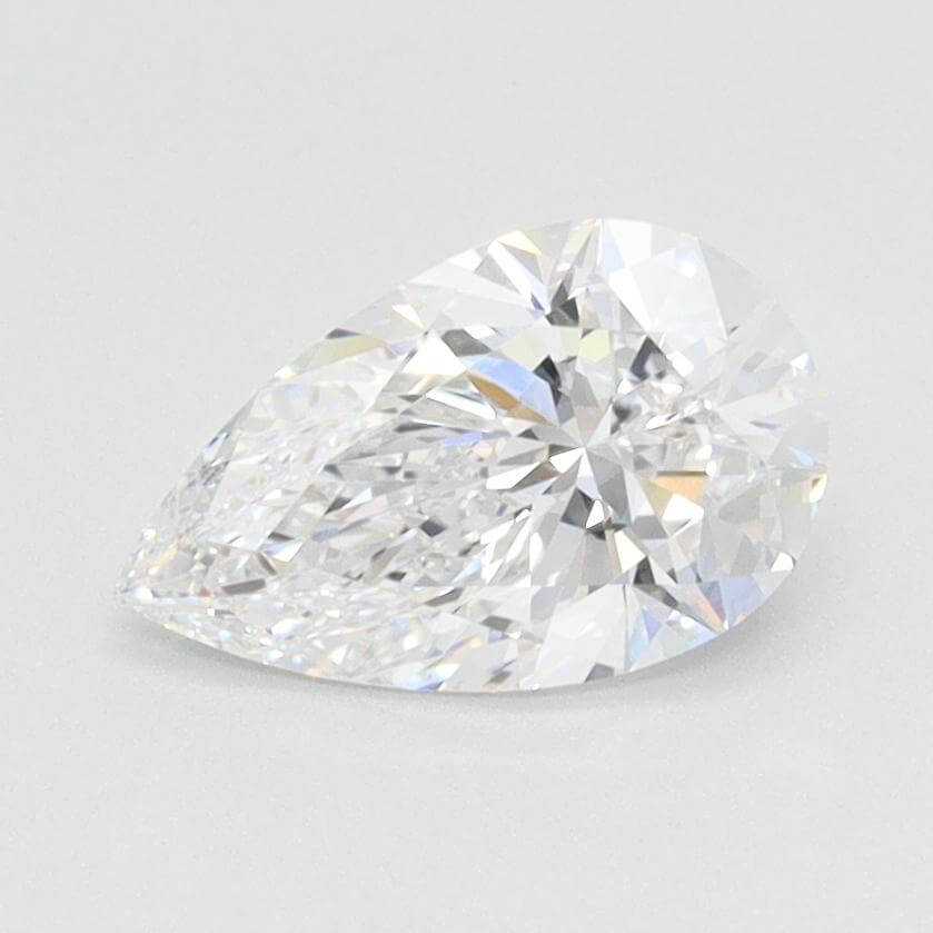 1.00 Carat D VVS2 Pear Lab Grown Diamond Front