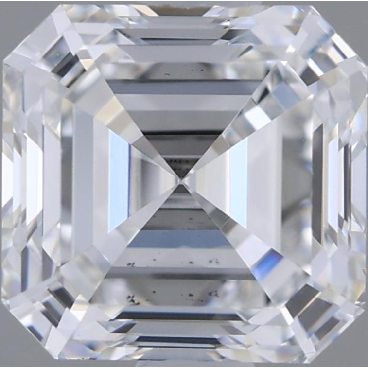 1.00 Carat E VVS2 Asscher Lab Diamond Front