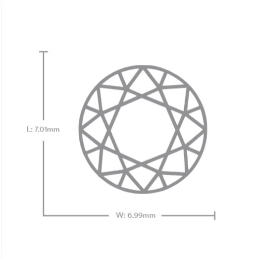 1.28 Carat E VS1 Round Lab Diamond Front