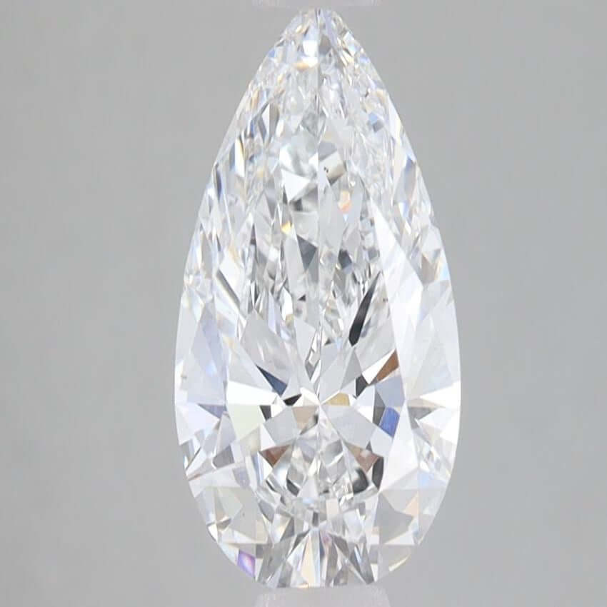 1.50 Carat D VS2 Pear Lab Diamond Front