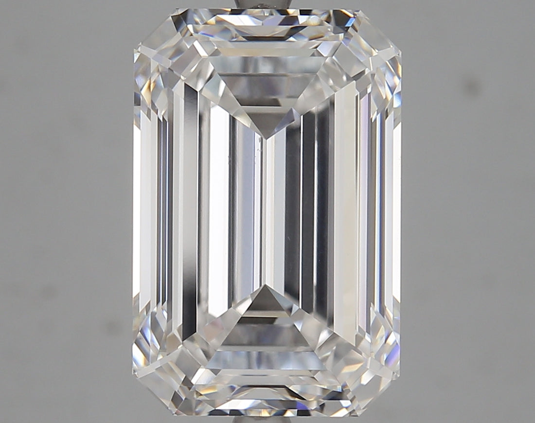 10.08 Carat E VVS2 Emerald Lab Diamond Front