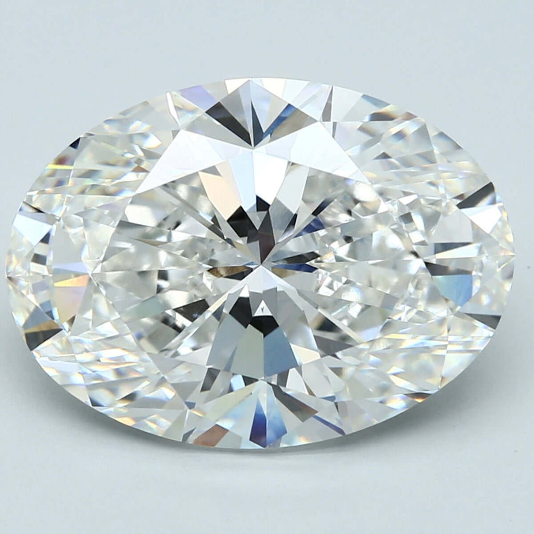 11.02 Carat F VVS2 Oval Lab Diamond Front