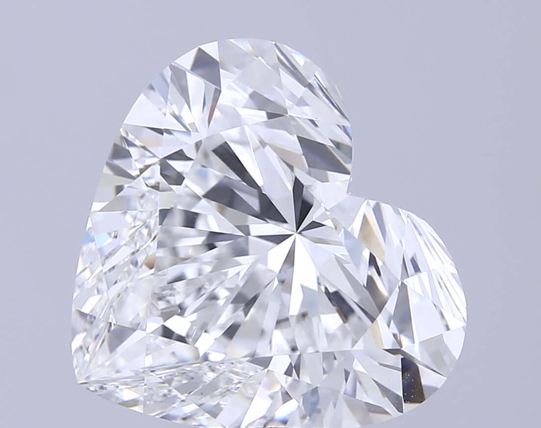 11.06 Carat E VVS2 Heart Lab Diamond Front