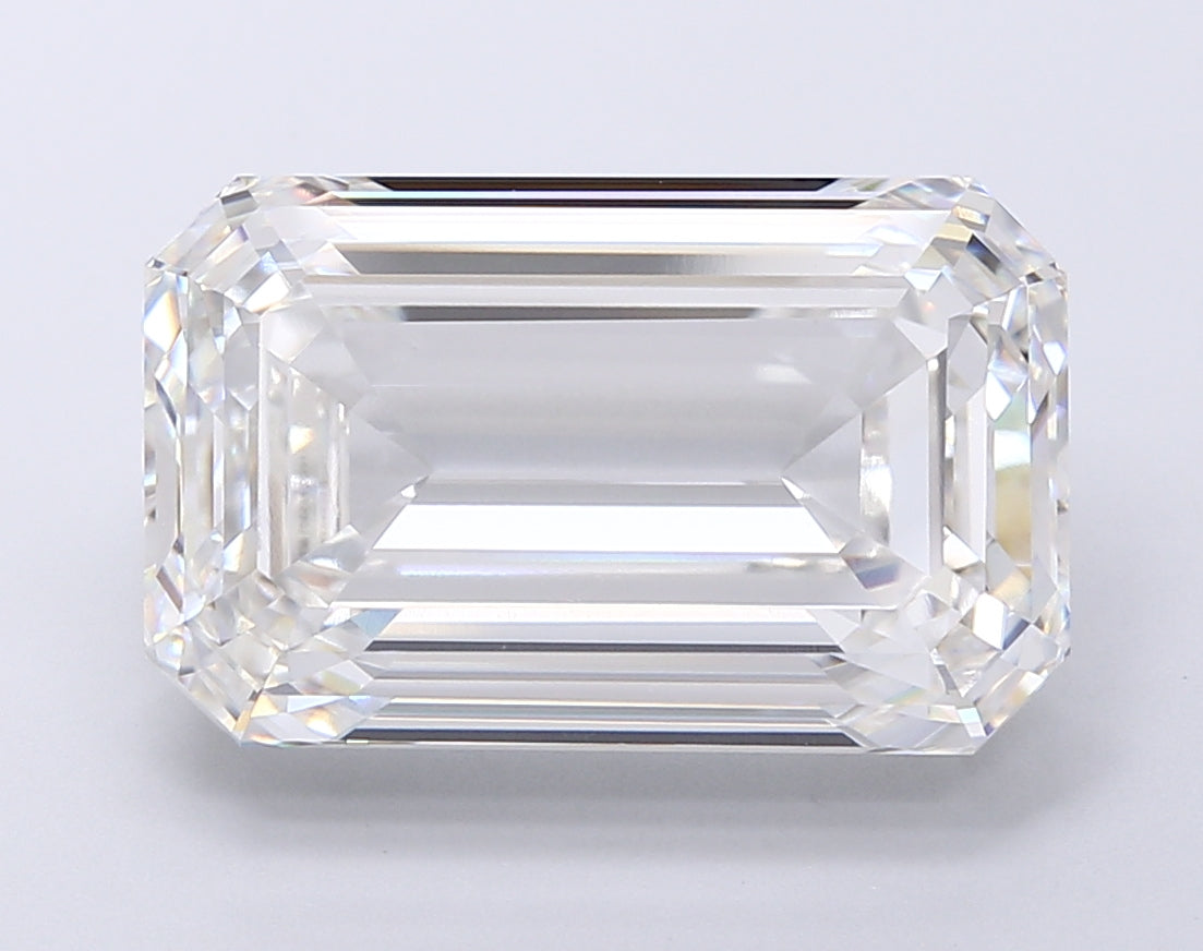 11.08 Carat F VVS2 Emerald Lab Diamond Front