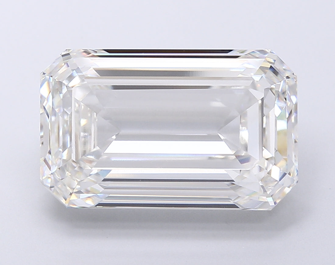11.08 Carat F VVS2 Emerald Lab Diamond Front