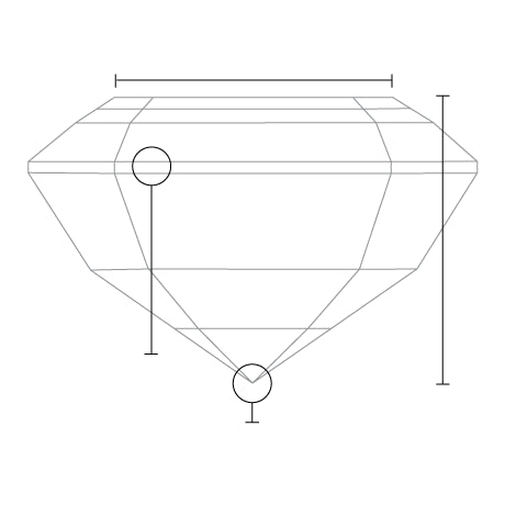 11.09 Carat F VS2 Asscher Lab Diamond Front