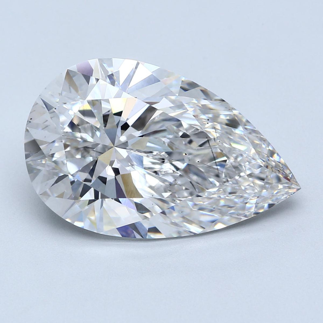 11.60 Carat F VS2 Pear Lab Diamond Front