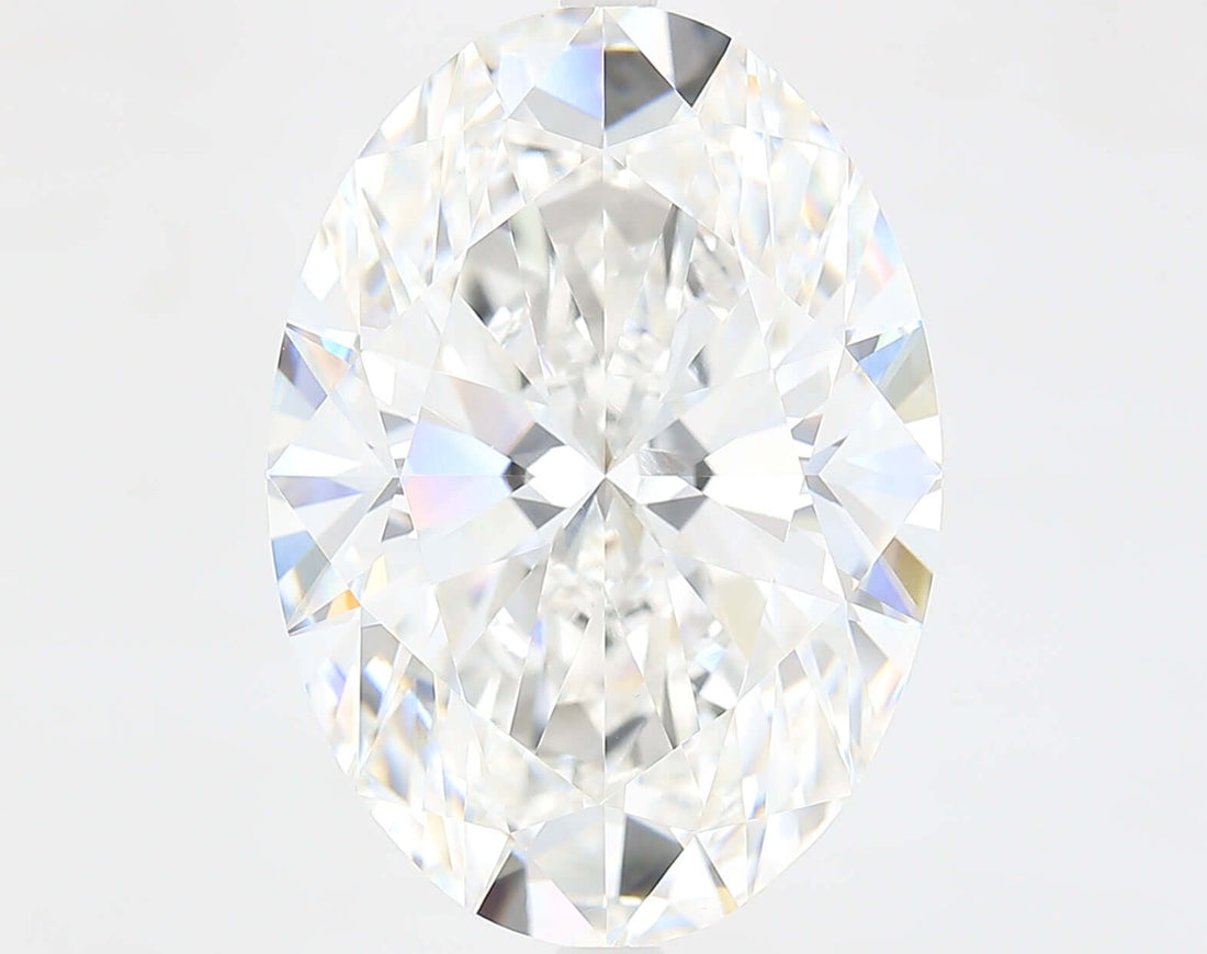 12.25 Carat F VVS2 Oval Lab Diamond Front