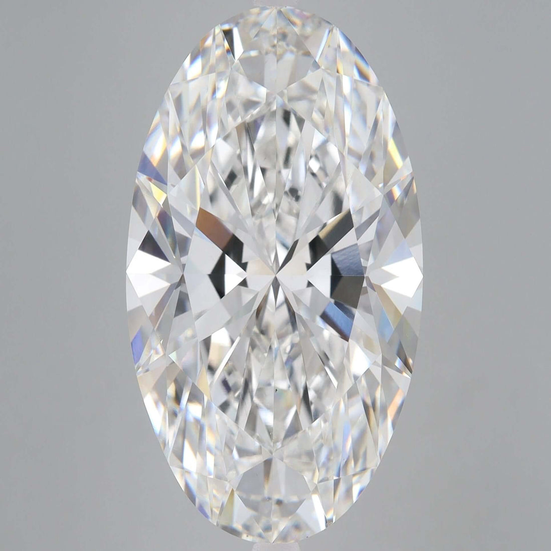 16.57 Carat F VS1 Oval Lab Diamond Front