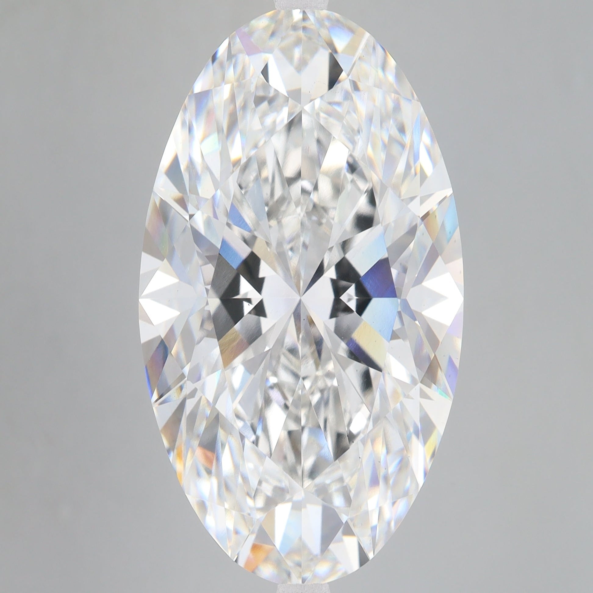 17.17 Carat F VS1 Oval Lab Diamond Front
