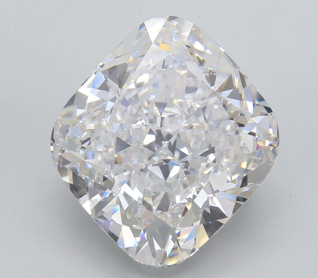 18.25 Carat E VVS2 Cushion Lab Diamond Front
