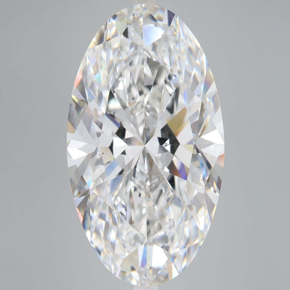 18.51 Carat E VS1 Oval Lab Diamond Front