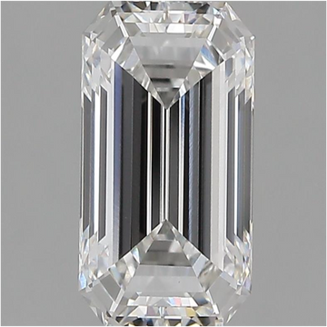 2.00 Carat F VVS2 Emerald Lab Diamond Front