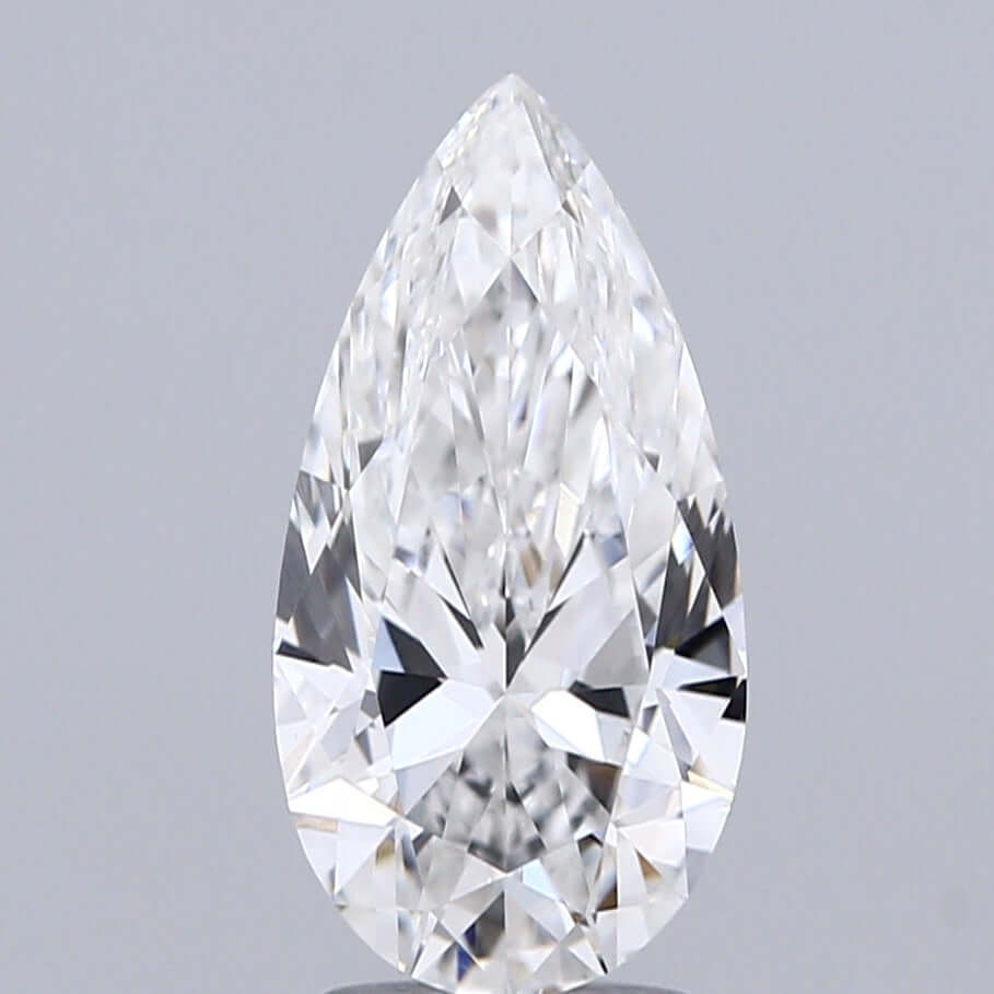 2.00 Carat F VVS2 Pear Lab Diamond Front