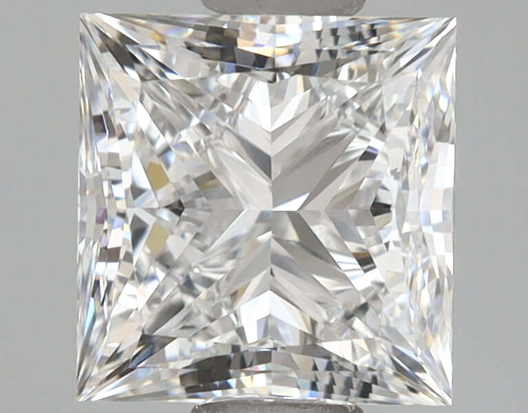 2.00 Carat F VVS2 Princess Lab Diamond Front