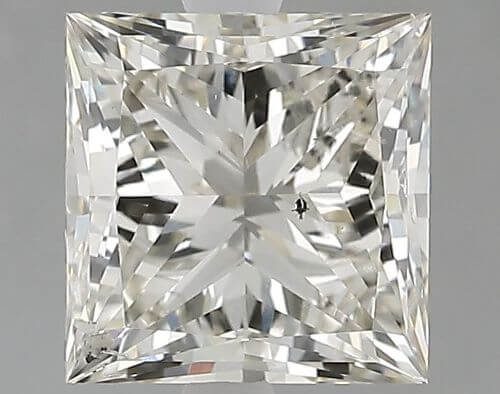 2.01 Carat J SI1 Princess Lab Diamond Front