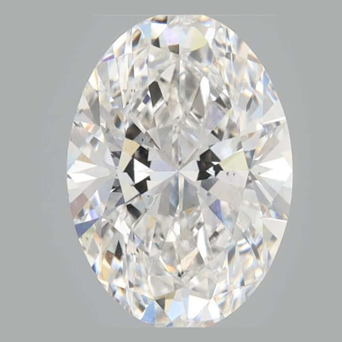 2.50 Carat E VS2 Oval Lab Diamond Front