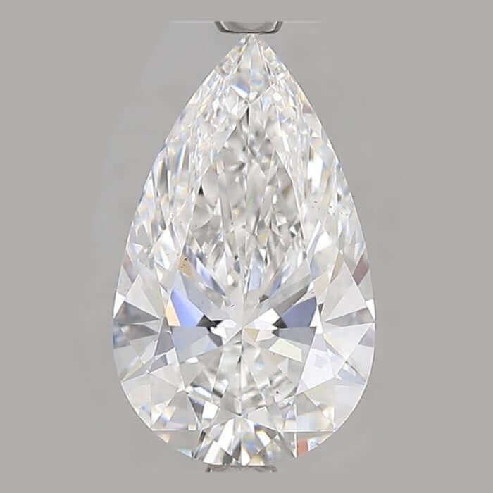 2.50 Carat E VS2 Pear Lab Diamond Front