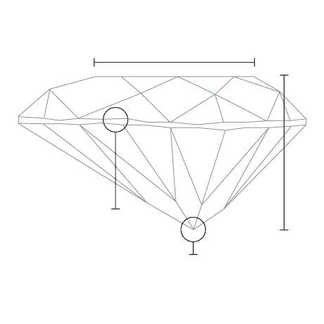 1.00 Carat D VVS1 Heart Lab Diamond Front