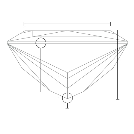 8.00 Carat F VS1 Princess Lab Diamond Front