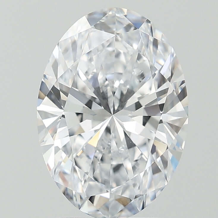 3.00 Carat D VVS1 Oval Lab Diamond Front