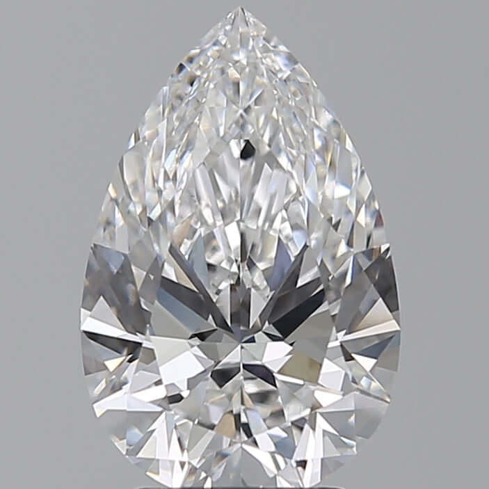 3.00 Carat D VVS1 Pear Lab Diamond Front
