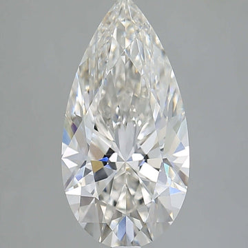 3.00 Carat F VVS2 Pear Lab Diamond Front