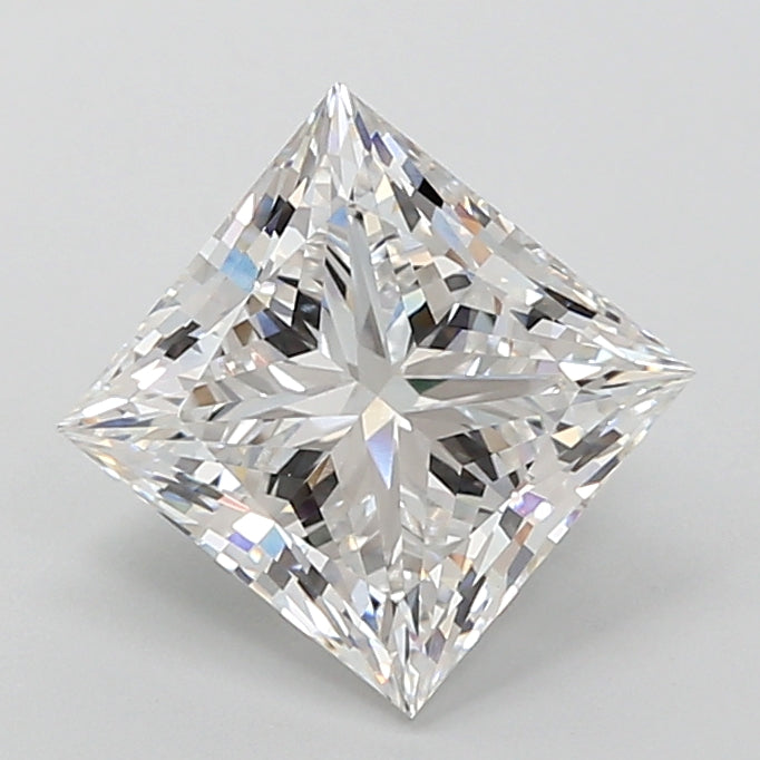 3.00 Carat F VVS2 Princess Lab Diamond Front