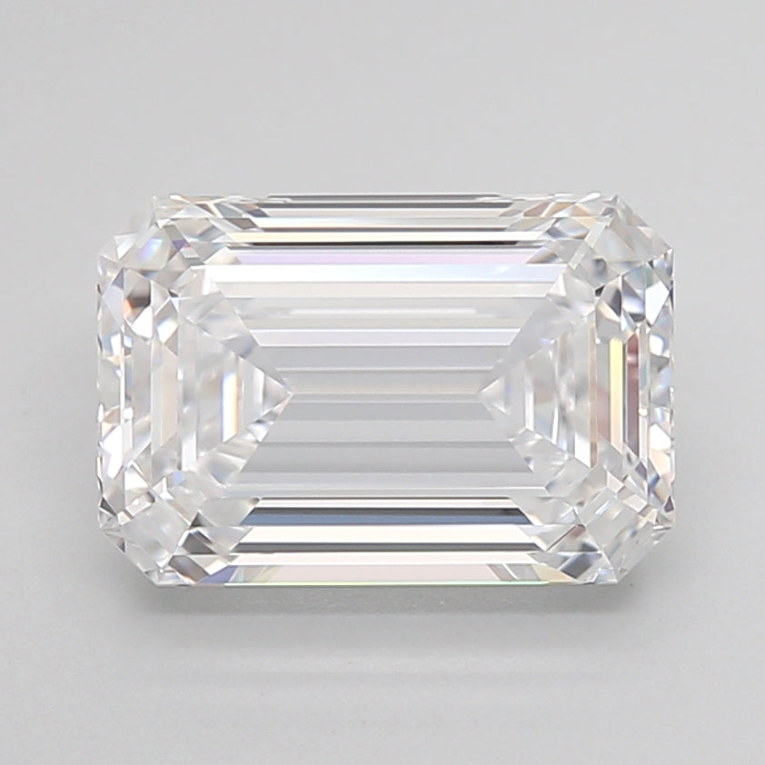 3.50 Carat D VVS1 Emerald Lab Diamond Front