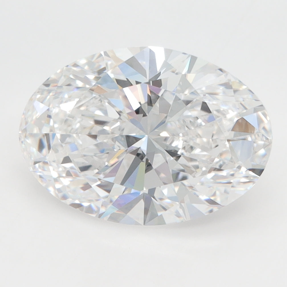 3.50 Carat D VVS1 Oval Lab Diamond Front