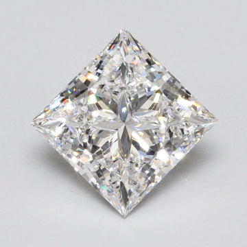 3.50 Carat D VVS1 Princess Lab Diamond Front