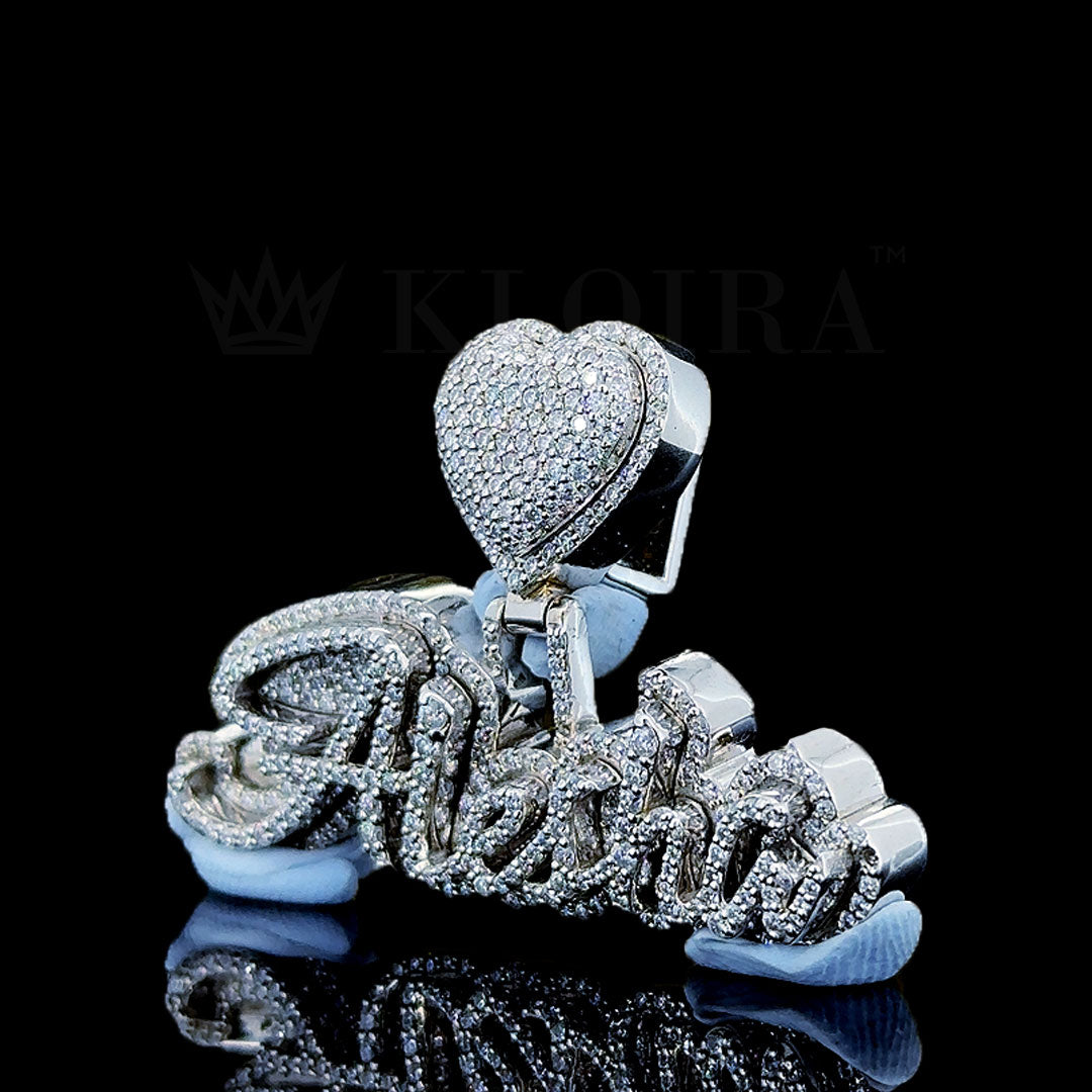 Shimmering Heart Name Pendant