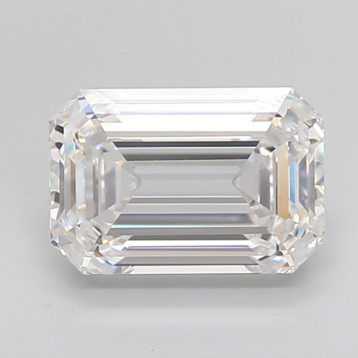 4.00 Carat D IF Emerald Lab Diamond Front