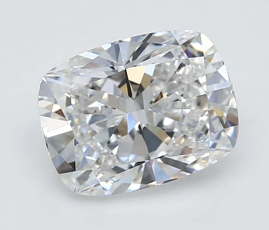 4.00 Carat D VVS2 Cushion Lab Diamond Front