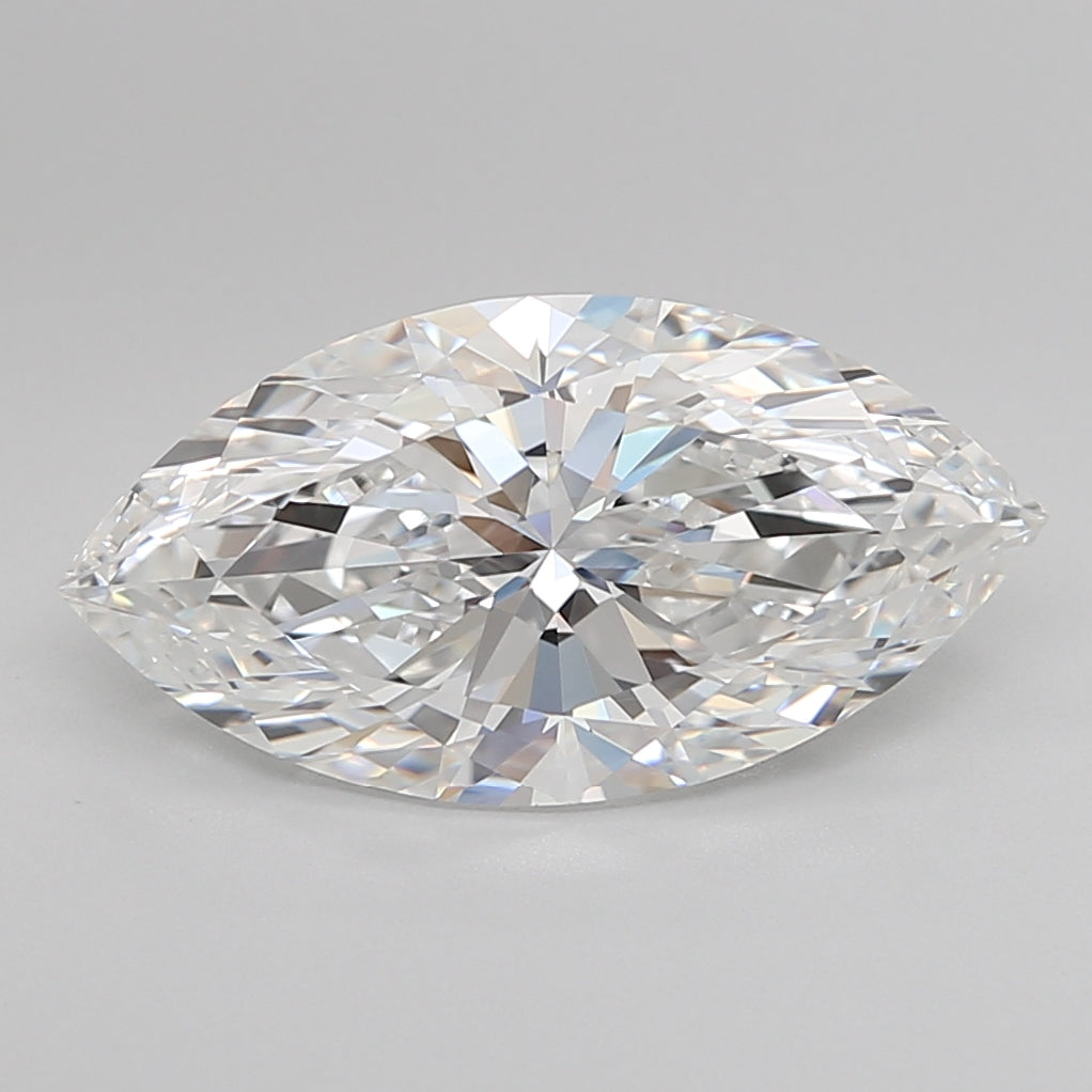 4.00 Carat E IF Marquise Lab Diamond
Front