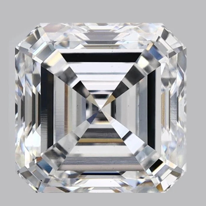 4.00 Carat E VS1 Asscher Lab Diamond Front